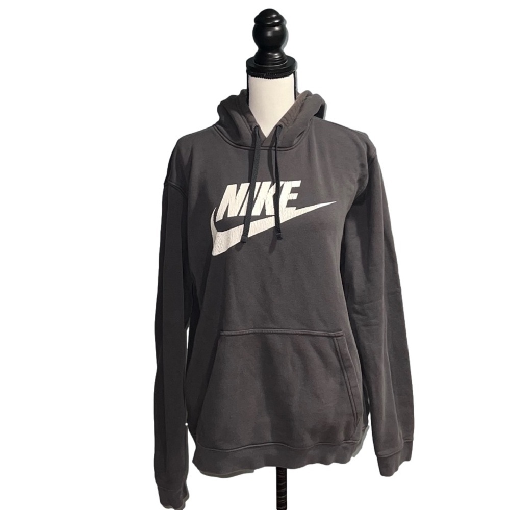 Nike- Grey nike hooded sweatshirt - Picture 1 of 7